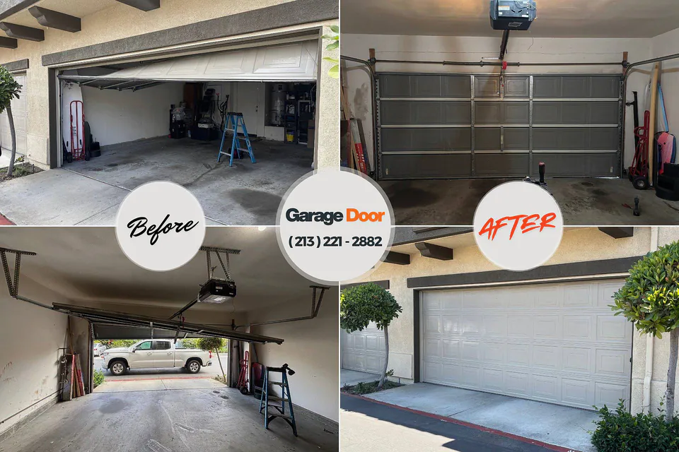 Before and after: garage door spring repair Steelville, MO